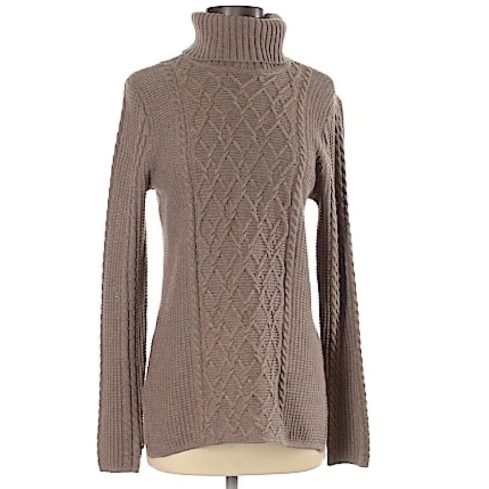 Jeanne Pierre Brown Turtleneck Sweater Size Small